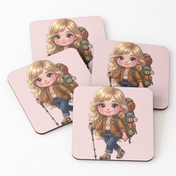 Item preview, Cute Chibi Hiking Girl With Adventure Backpack designed and sold by taogiauco.