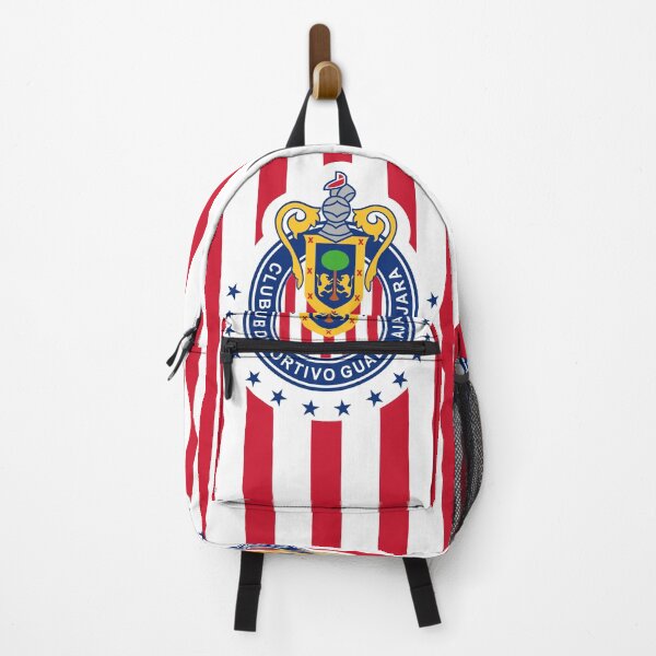 Artikelvorschau, Wappen des Guadalajara Football Club | Rot-weißes mexikanisches Fußballdesign entworfen und verkauft von Lifer Art and Design.