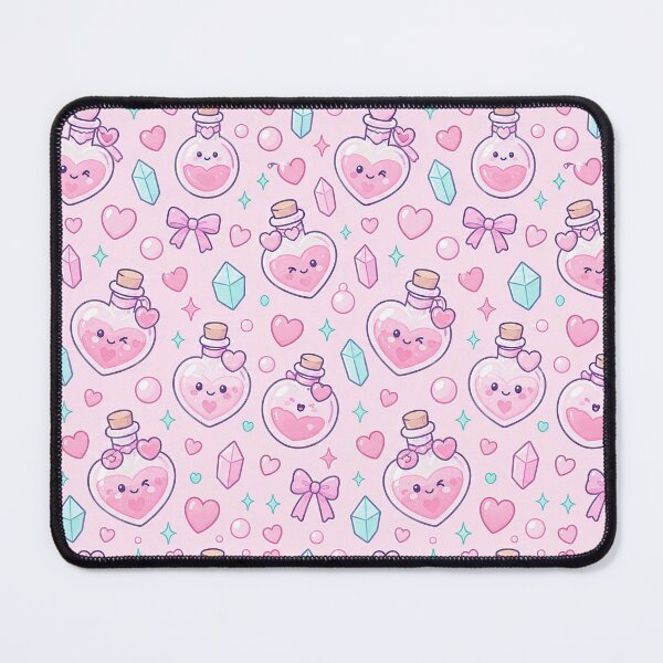 Item preview, Kawaii Heart Potion Pattern designed and sold by Soft Berry Studio.