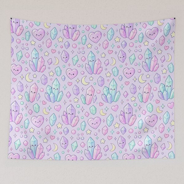Item preview, Kawaii Magic Crystal Pattern designed and sold by Soft Berry Studio.