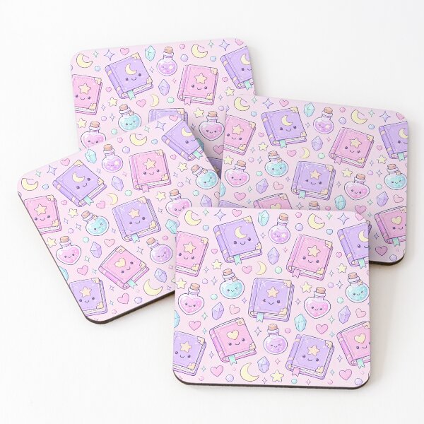 Item preview, Kawaii Magic Spellbook Pattern designed and sold by Soft Berry Studio.