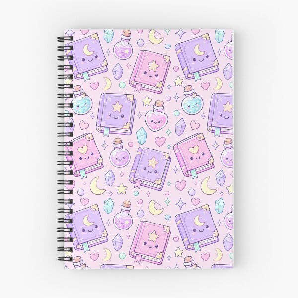 Item preview, Kawaii Magic Spellbook Pattern designed and sold by Soft Berry Studio.