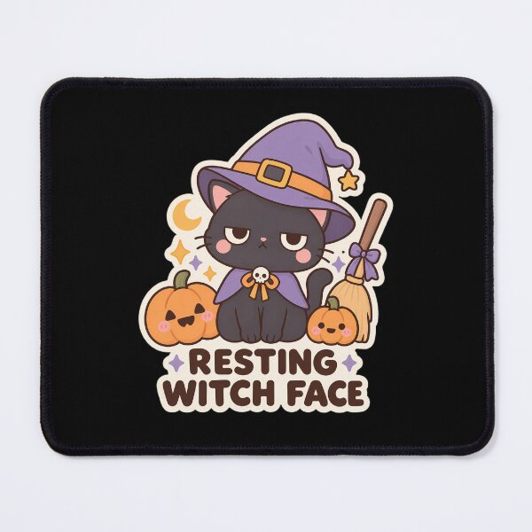 Item preview, Resting Witch Face Black Cat designed and sold by Danelope.