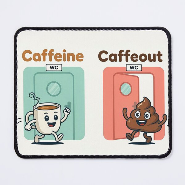 Item preview, Caffeine Caffeout Coffee Bathroom Routine Joke designed and sold by KMKDesignStudio.