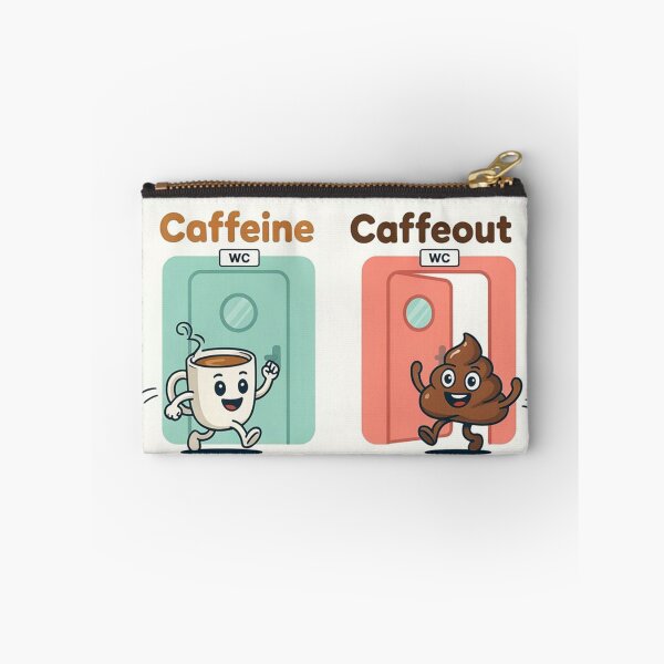 Item preview, Caffeine Caffeout Coffee Bathroom Routine Joke designed and sold by KMKDesignStudio.