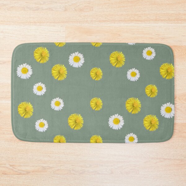 Item preview, Minimalist Daisy and Dandelion Polka Dot Floral Pattern designed and sold by BalkanBloomArt.