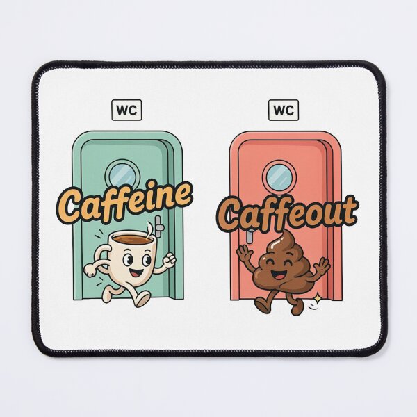 Item preview, Caffeine Caffeout Funny Restroom Coffee Humor designed and sold by KMKDesignStudio.