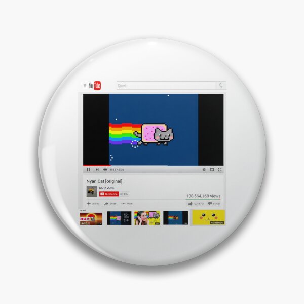 Aperçu de l'œuvre Nyan Cat YouTube Rétro Internet Y2K créée et vendue par TrxshWear.