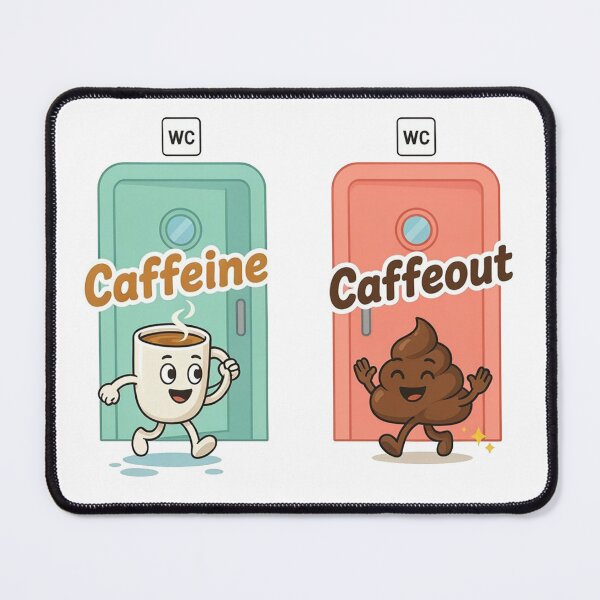 Item preview, Caffeine Caffeout Funny Coffee Bathroom Humor designed and sold by KMKDesignStudio.