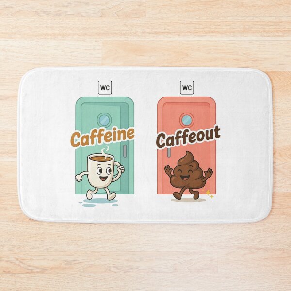 Item preview, Caffeine Caffeout Funny Coffee Bathroom Humor designed and sold by KMKDesignStudio.
