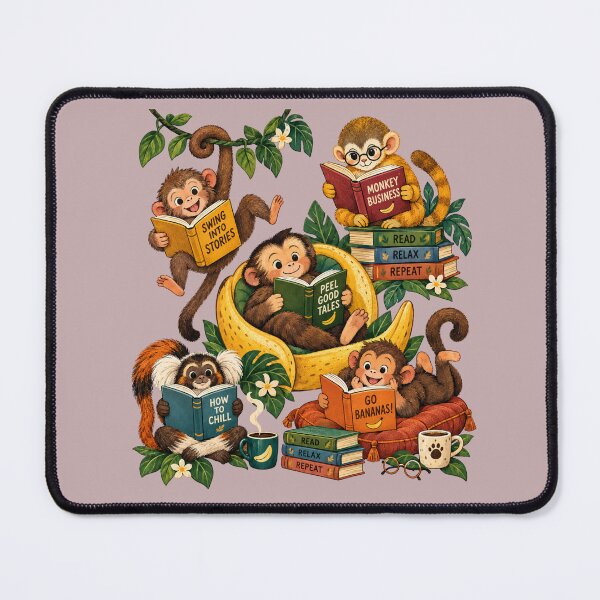 Item preview, Go Bananas for Books – Funny Monkey Reading Club designed and sold by NinaCreator.