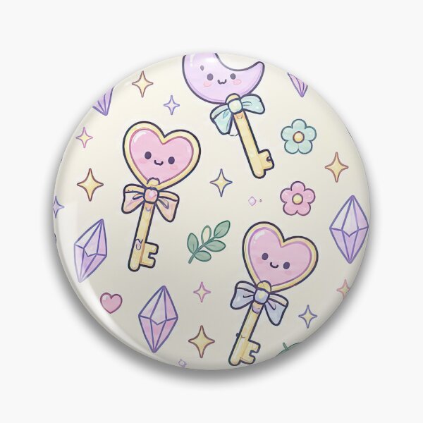 Item preview, Kawaii Magic Key Pattern designed and sold by Soft Berry Studio.