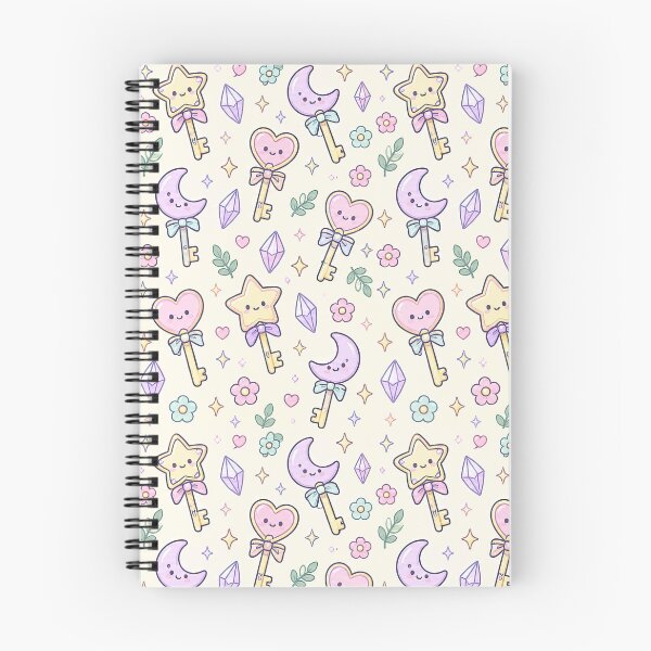 Item preview, Kawaii Magic Key Pattern designed and sold by Soft Berry Studio.