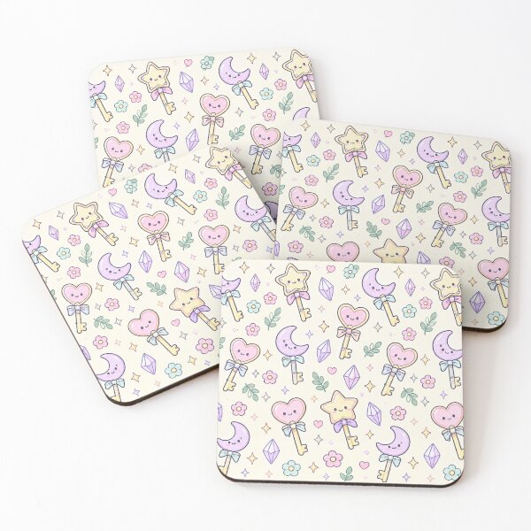 Item preview, Kawaii Magic Key Pattern designed and sold by Soft Berry Studio.