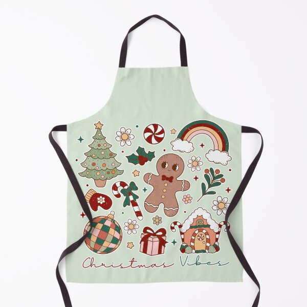 Item preview, Retro Christmas Vibes Gingerbread Man & Gingerbread House, Vintage Groovy Holiday Elements designed and sold by zozo-shop.