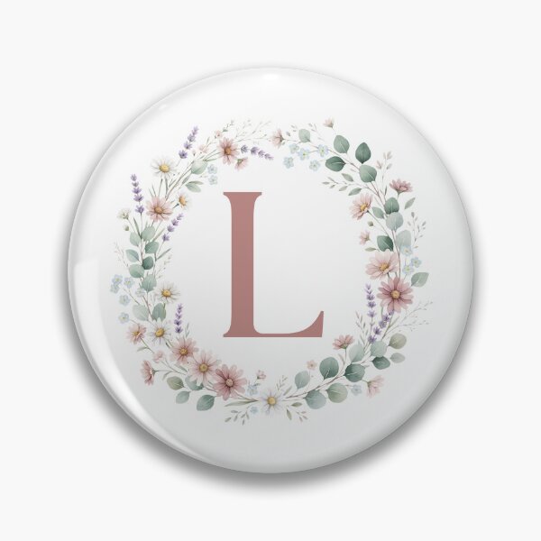Item preview,  Pink Letter L Floral Wreath Monogram designed and sold by ITCHAWAWAA.