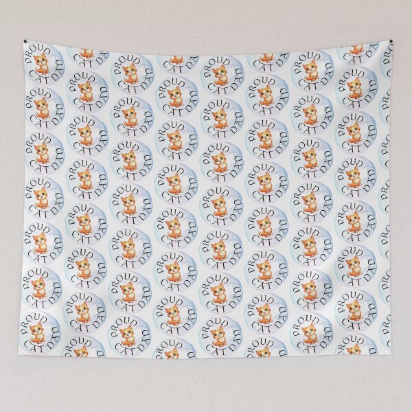 Item preview, Proud Cat Dad Cute Ginger Kitten Graphic designed and sold by KMKDesignStudio.