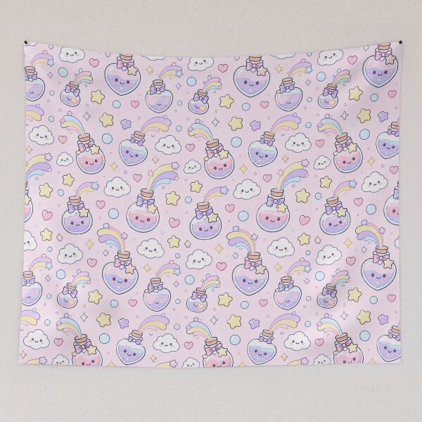 Item preview, Kawaii Rainbow Potion Pattern designed and sold by Soft Berry Studio.