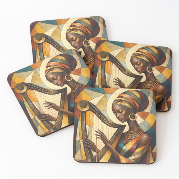 Item preview, Beautiful Woman Playing the Harp Illustration designed and sold by GalleryKauffeld.