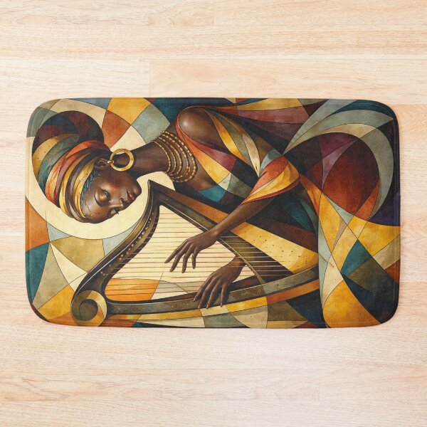 Item preview, Beautiful Woman Playing the Harp Illustration designed and sold by GalleryKauffeld.