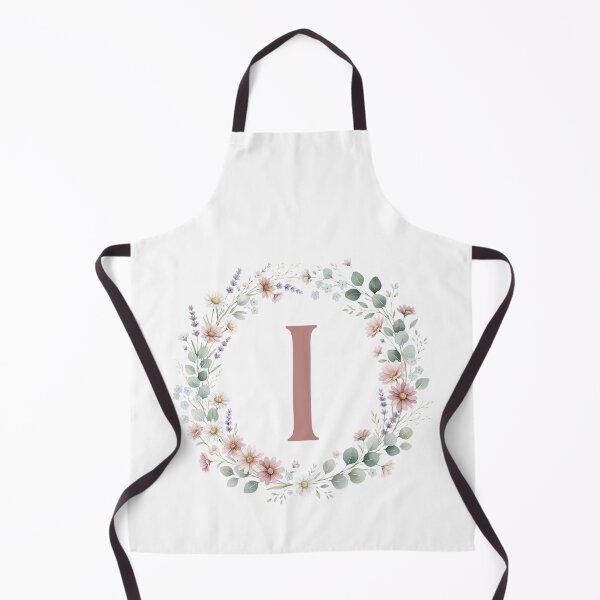 Item preview, Pink Letter I Floral Wreath Monogram designed and sold by ITCHAWAWAA.