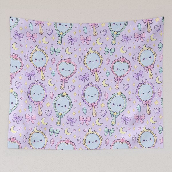 Item preview, Kawaii Magic Mirror Pattern designed and sold by Soft Berry Studio.