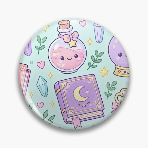 Item preview, Kawaii Potion And Magic Mix Pattern designed and sold by Soft Berry Studio.
