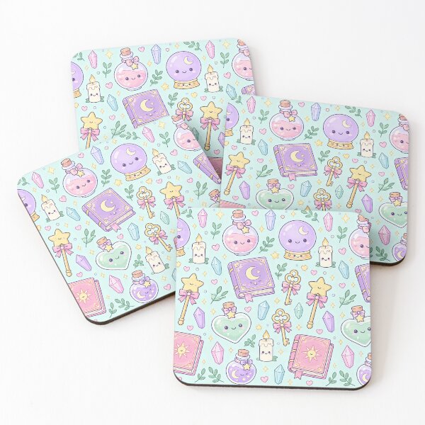 Item preview, Kawaii Potion And Magic Mix Pattern designed and sold by Soft Berry Studio.