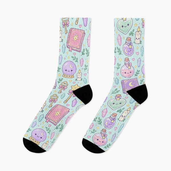 Item preview, Kawaii Potion And Magic Mix Pattern designed and sold by Soft Berry Studio.