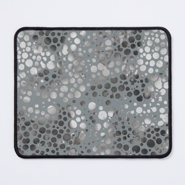 Item preview, Silver metallic texture and abstract circles designed and sold by Pattique.