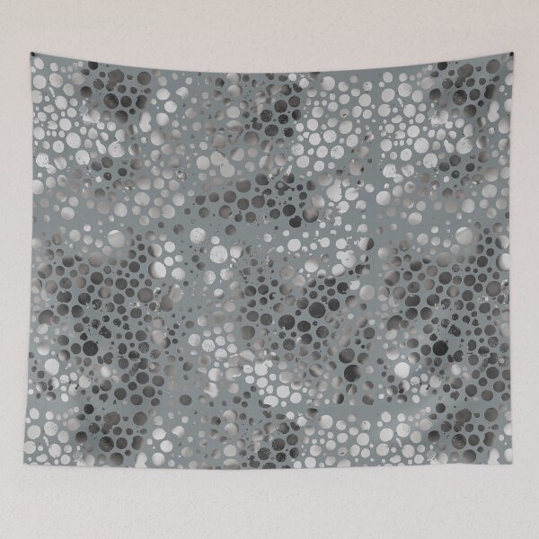 Item preview, Silver metallic texture and abstract circles designed and sold by Pattique.
