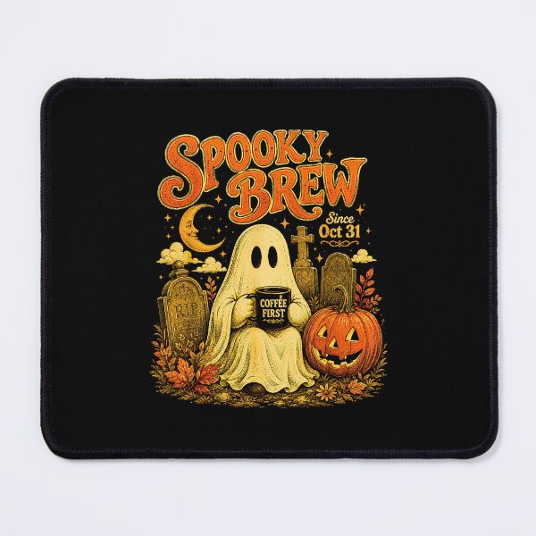 Item preview, Ghostly Roast Halloween Coffee Ghost Vintage Spooky Season designed and sold by Rahamkshop.