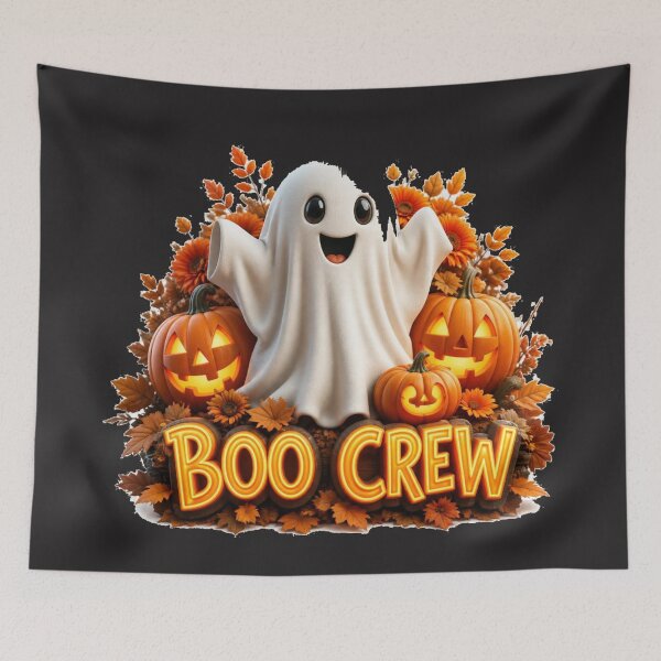 Item preview, Boo Crew Cute Halloween Ghost and Pumpkins designed and sold by MargaretPolanco.