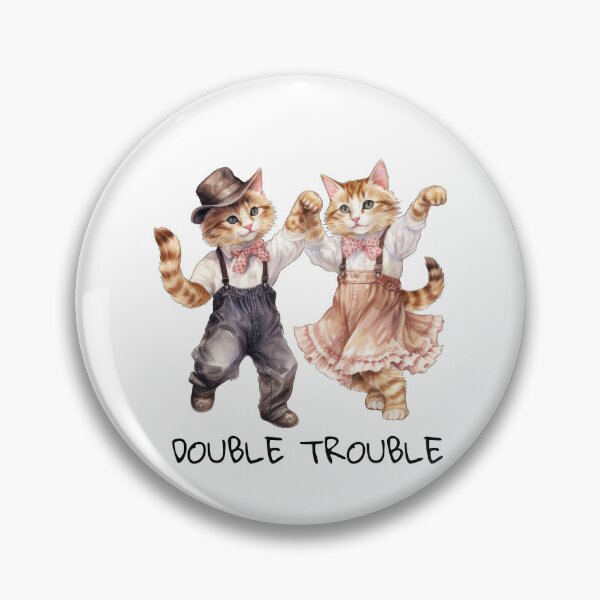 Item preview, Double Trouble Dancing Kittens Cute Cats designed and sold by KMKDesignStudio.