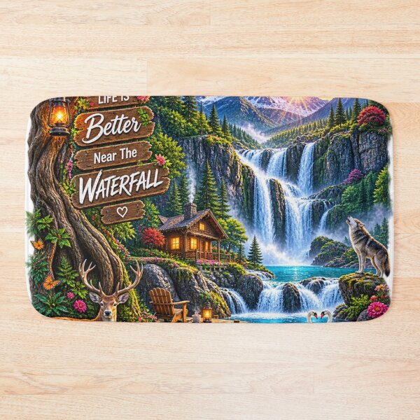 Item preview, Wild waterfall retreat  designed and sold by urbanshop7.