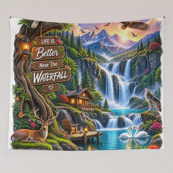 Item preview, Wild waterfall retreat  designed and sold by urbanshop7.