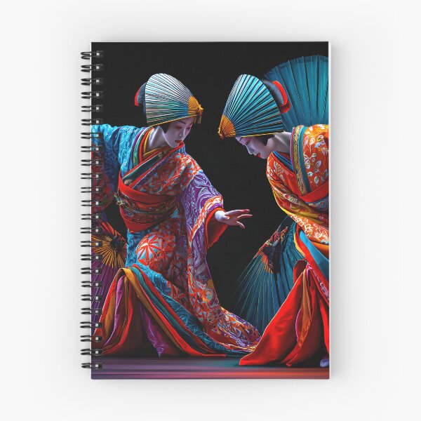 Item preview, Traditional Dance with Colorful Japanese Kimonos designed and sold by Artessie.