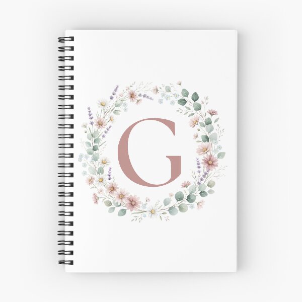 Item preview, Pink Letter G Floral Wreath Monogram designed and sold by ITCHAWAWAA.