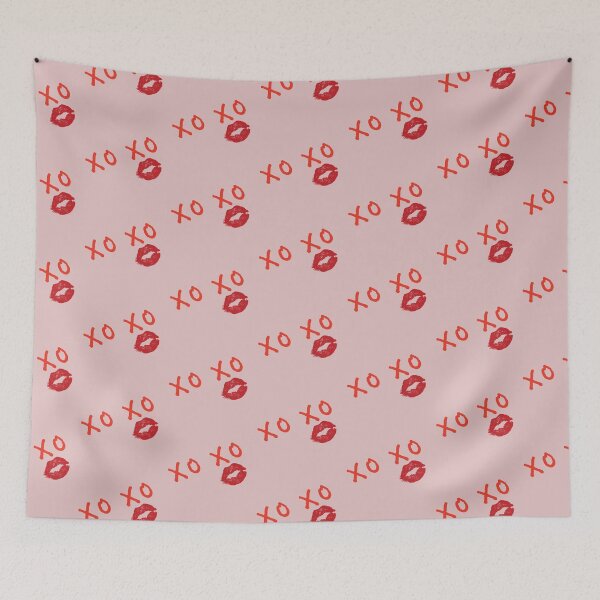 Item preview, XOXO Red Lipstick Kiss Marks designed and sold by KMKDesignStudio.