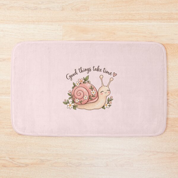 Item preview, Good Things Take Time Cute Floral Snail | Kawaii Cottagecore Girly Sticker designed and sold by StickyDelights.