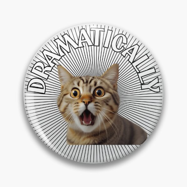 Item preview, Dramatically Shocked Cat Funny Retro Meme designed and sold by KMKDesignStudio.
