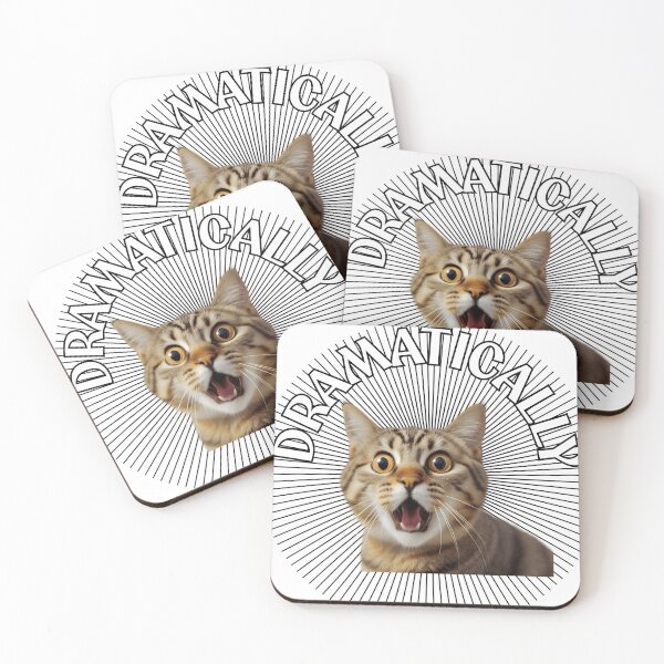 Item preview, Dramatically Shocked Cat Funny Retro Meme designed and sold by KMKDesignStudio.