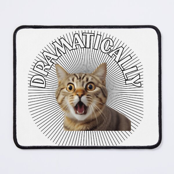 Item preview, Dramatically Shocked Cat Funny Retro Meme designed and sold by KMKDesignStudio.