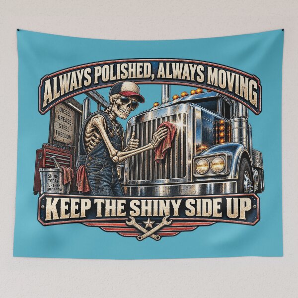 Item preview, Always Polished Always Moving Keep The Shiny Side Up - Skeleton Mechanic Art designed and sold by NomadForge.