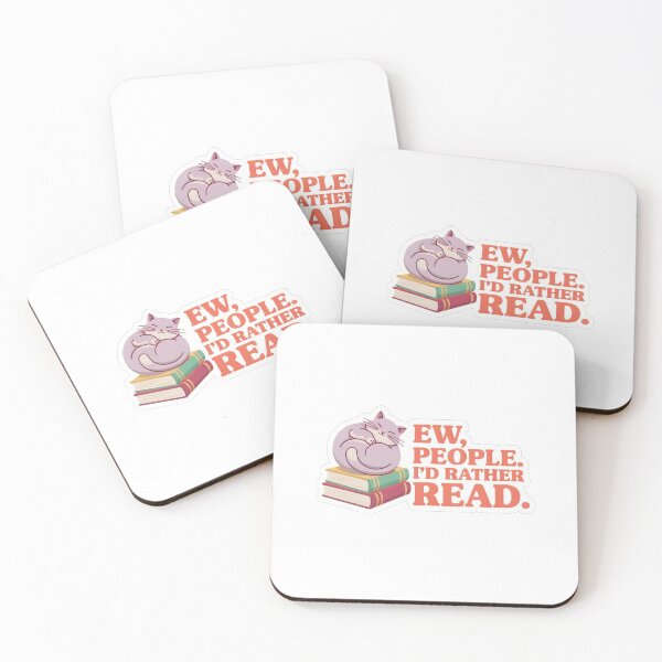 Item preview, Ew People Id Rather Read Cozy Sleeping Cat designed and sold by KMKDesignStudio.