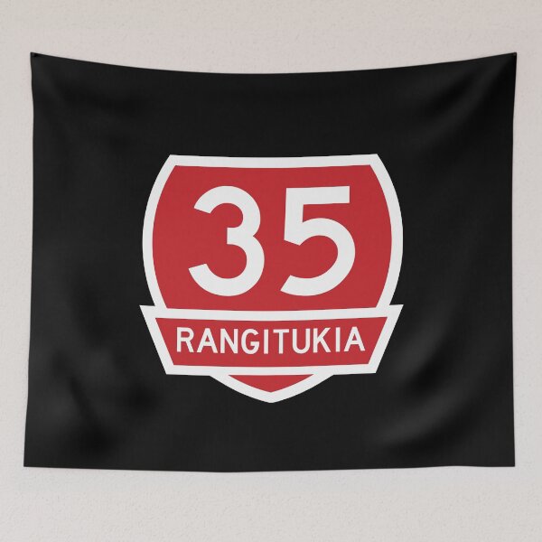 Item preview, Rangitukia highway 35  with Banner- Red designed and sold by MY NEW ZEALAND.