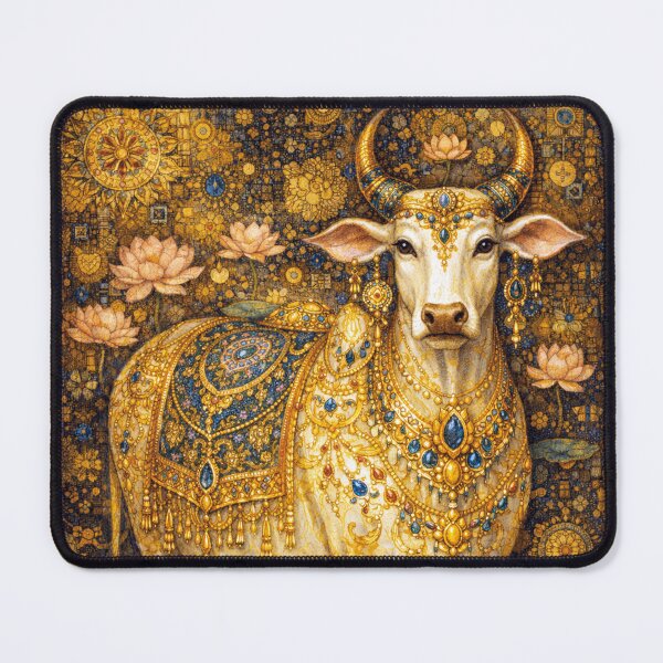 Item preview, Sacred Cow – Indian Spiritual Painting designed and sold by GalleryKauffeld.