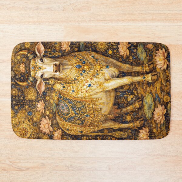 Item preview, Sacred Cow – Indian Spiritual Painting designed and sold by GalleryKauffeld.