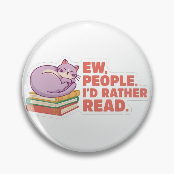 Item preview, Ew People Id Rather Read Sleeping Cat Bookworm designed and sold by KMKDesignStudio.