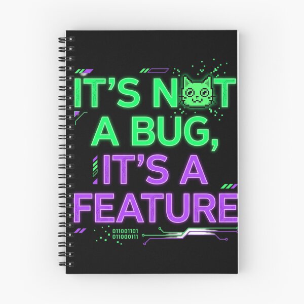 Item preview, Its Not A Bug Its A Feature Cyberpunk Cat Art designed and sold by KMKDesignStudio.